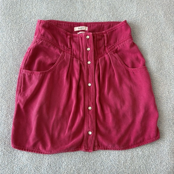 Isabel Marant Pink Pearl Snap Midi Skirt - Picture 1 of 6